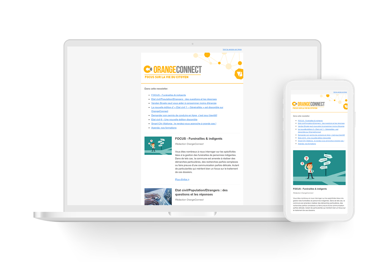 Inscrivez vous à la newsletter "OrangeConnect | Focus sur la vie du citoyen"